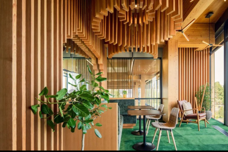 edificio 1265 Borregas de Google en Sunnyvale, California, es su primer rascacielos construido con madera maciza