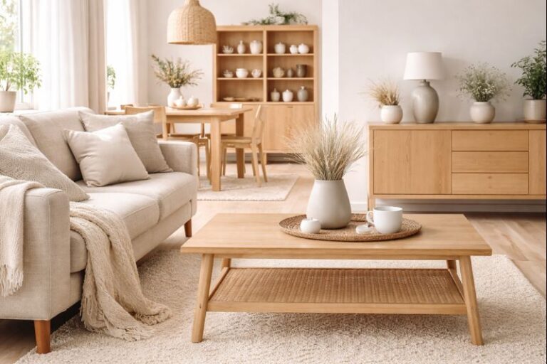 Cómo lograr una casa más cálida combinando madera y textiles